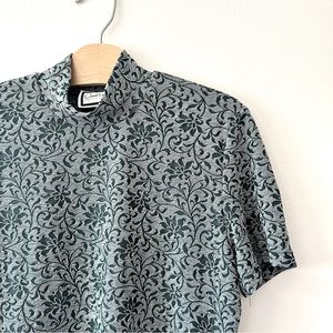 VINTAGE | Floral Short-Sleeve Blouse By Carroll Reed